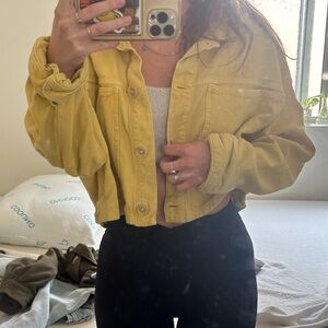 Zara yellow jean jacket